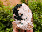 Natural Ball Malachite and Drusy Quartz On Dolomite Matrix Specimens x 3 From Kambove, Congo - Toprock Gemstones and Minerals 