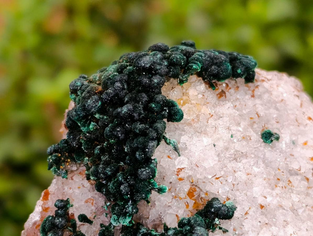 Natural Ball Malachite and Drusy Quartz On Dolomite Matrix Specimens x 3 From Kambove, Congo - Toprock Gemstones and Minerals 
