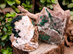 Natural Ball Malachite and Drusy Quartz On Dolomite Matrix Specimens x 3 From Kambove, Congo - Toprock Gemstones and Minerals 
