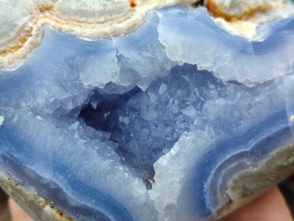 Polished Blue Lace Agate Standing Free Forms x 1 From Nsanje, Malawi - Toprock Gemstones and Minerals 