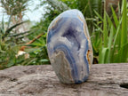 Polished Blue Lace Agate Standing Free Forms x 1 From Nsanje, Malawi - Toprock Gemstones and Minerals 