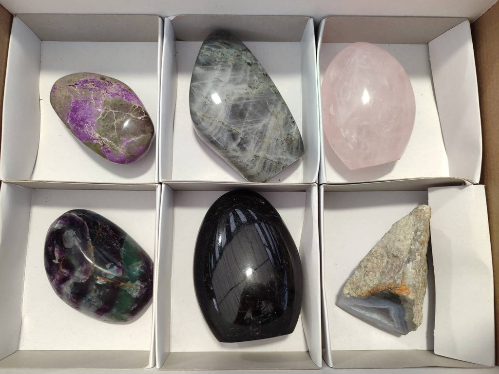 Polished Mixed Selected Multi Mineral Specimens x 6 From Southern Africa - Toprock Gemstones and Minerals 