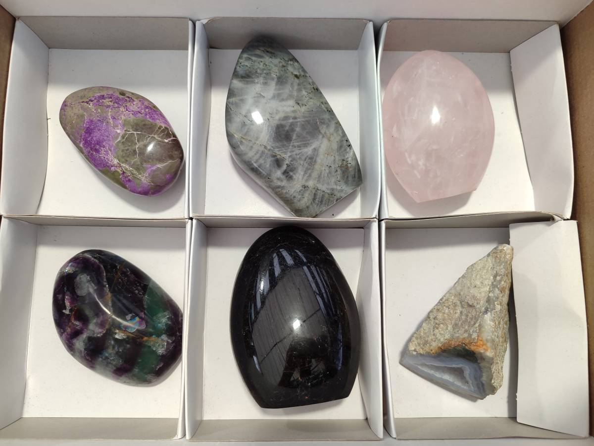 Polished Mixed Selected Multi Mineral Specimens x 6 From Southern Africa - Toprock Gemstones and Minerals 