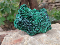 Natural Silky Malachite Specimens x 3 From Kasompe, Congo