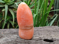 Polished Orange Twist Calcite Standing Free Form x 1 From Maevantanana, Madagascar