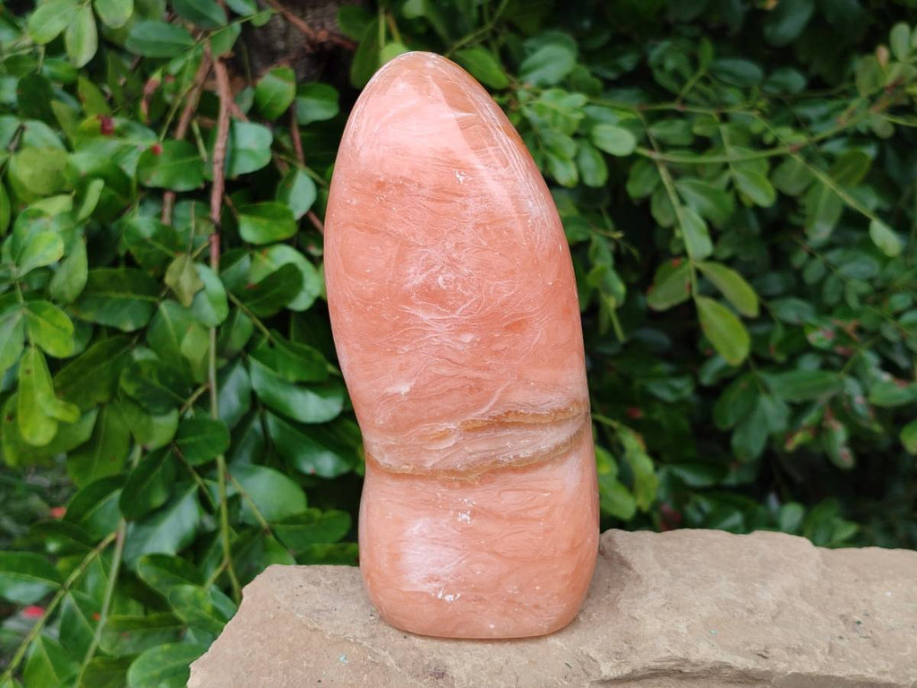 Polished Orange Twist Calcite Standing Free Form x 1 From Maevantanana, Madagascar - Toprock Gemstones and Minerals 