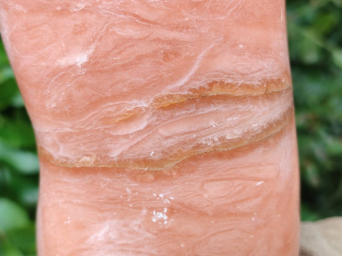 Polished Orange Twist Calcite Standing Free Form x 1 From Maevantanana, Madagascar - Toprock Gemstones and Minerals 