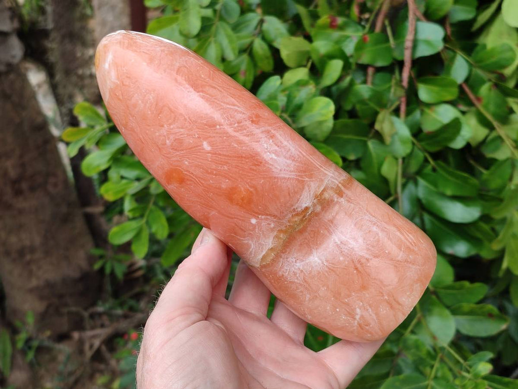 Polished Orange Twist Calcite Standing Free Form x 1 From Maevantanana, Madagascar - Toprock Gemstones and Minerals 