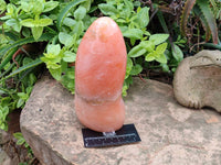 Polished Orange Twist Calcite Standing Free Form x 1 From Maevantanana, Madagascar