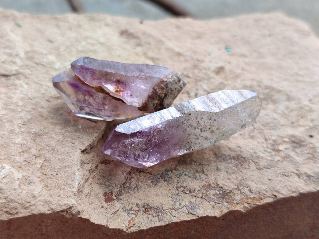 Natural Window Amethyst Crystals x 20 From Chiredzi, Zimbabwe - Toprock Gemstones and Minerals 