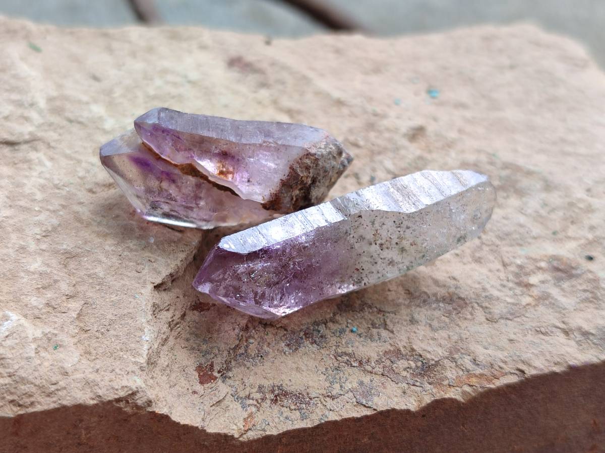 Natural Window Amethyst Crystals x 20 From Chiredzi, Zimbabwe - Toprock Gemstones and Minerals 
