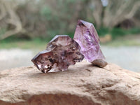 Natural Window Amethyst Crystals x 20 From Chiredzi, Zimbabwe