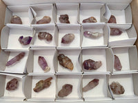Natural Window Amethyst Crystals x 20 From Chiredzi, Zimbabwe