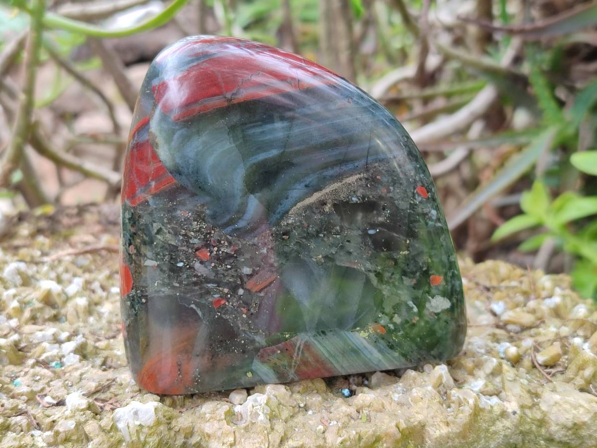 Polished Bloodstone Points x 3 From Swaziland - Toprock Gemstones and Minerals 