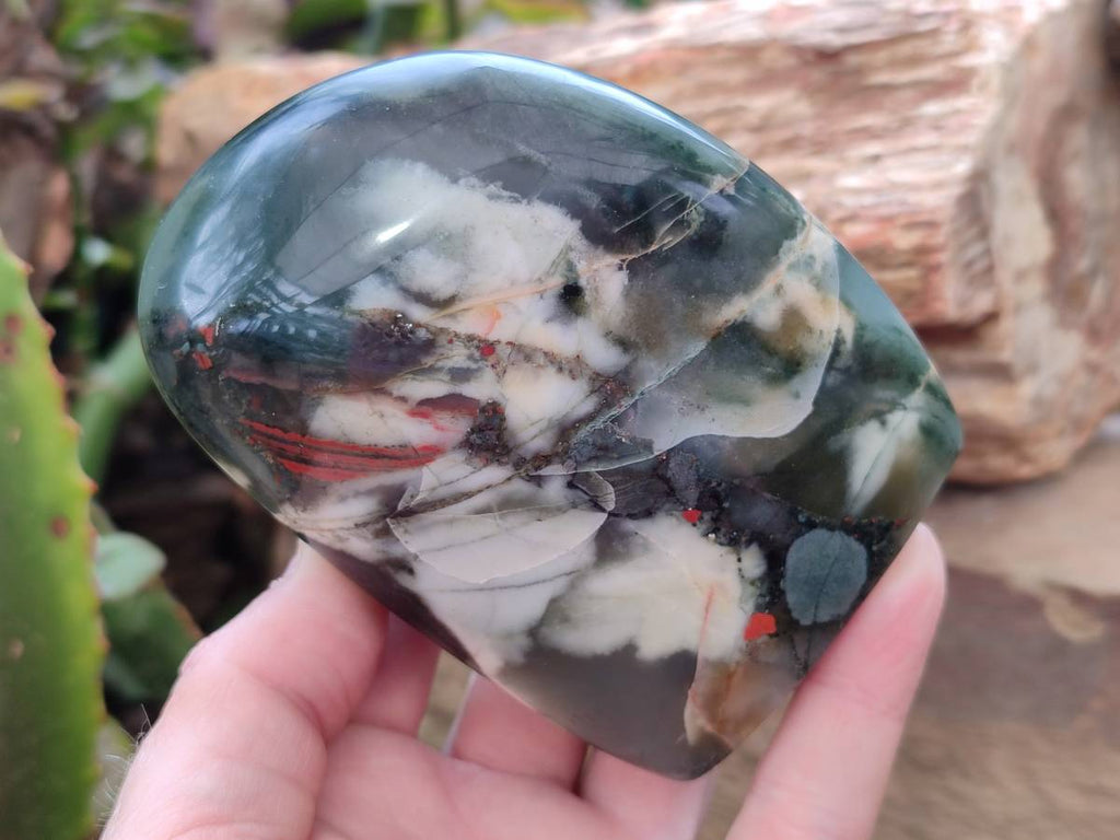 Polished Bloodstone Points x 3 From Swaziland - Toprock Gemstones and Minerals 