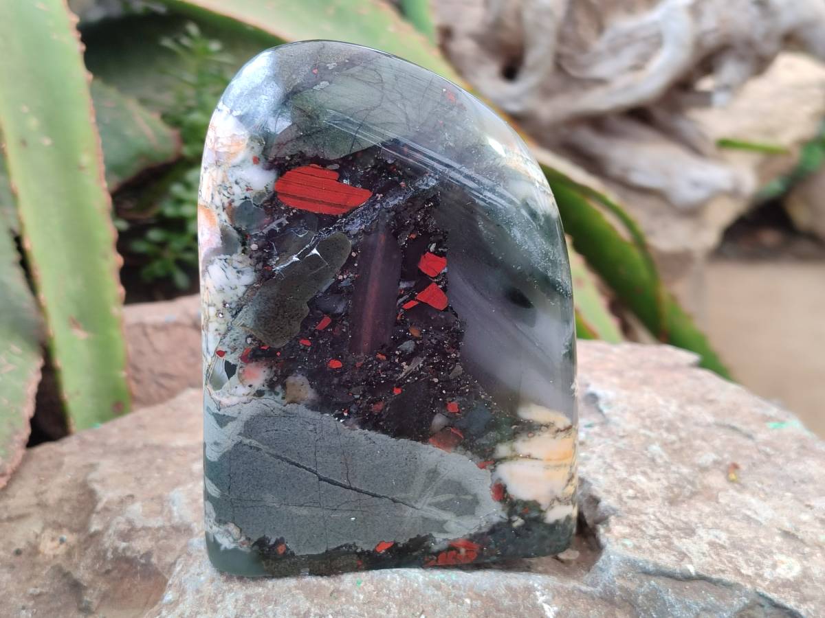 Polished Bloodstone Points x 3 From Swaziland - Toprock Gemstones and Minerals 
