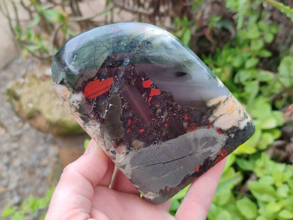 Polished Bloodstone Points x 3 From Swaziland - Toprock Gemstones and Minerals 