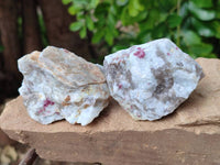 Natural Cobbed Rubellite Pink Tourmaline x 24 From Ambatondrazaka, Madagascar