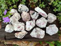 Natural Cobbed Rubellite Pink Tourmaline x 24 From Ambatondrazaka, Madagascar