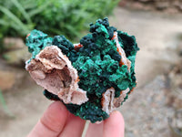 Natural Ball Malachite and Drusy Quartz On Dolomite Matrix Specimens x 6 From Kambove, Congo