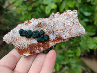 Natural Ball Malachite and Drusy Quartz On Dolomite Matrix Specimens x 6 From Kambove, Congo