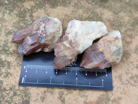 Natural Red Hematoid Crystals x 35 From Madagascar