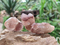 Natural Red Hematoid Crystals x 35 From Madagascar