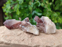 Natural Red Hematoid Crystals x 35 From Madagascar