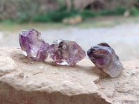 Natural Window Amethyst Crystals x 35 From Chiredzi, Zimbabwe