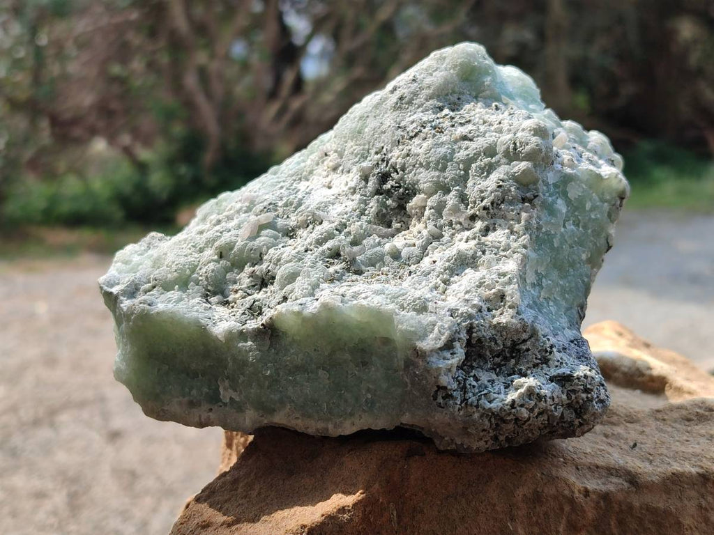 Natural Botryoidal Prehnite Specimens x 2 From Beaufort West, South Africa - Toprock Gemstones and Minerals 