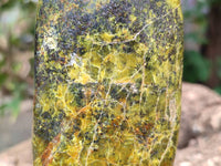 Polished Green Opal Standing Free Forms x 3 From Antsirabe, Madagascar