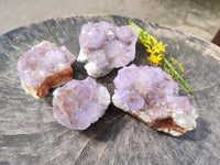 Natural Amethyst Spirit Quartz Clusters x 4 From Boekenhouthoek, South Africa