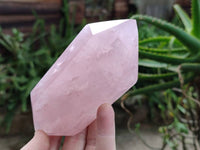 Polished Double Terminated Rose Quartz Points x 4 From Madagascar