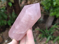 Polished Double Terminated Rose Quartz Points x 4 From Madagascar