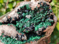 Natural Ball Malachite and Drusy Quartz On Dolomite Matrix Specimens x 2 From Kambove, Congo - Toprock Gemstones and Minerals 