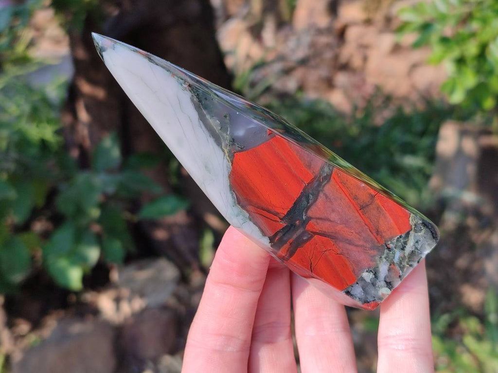 Polished Bloodstone Points x 3 From Swaziland - Toprock Gemstones and Minerals 