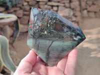Polished Bloodstone Points x 3 From Swaziland