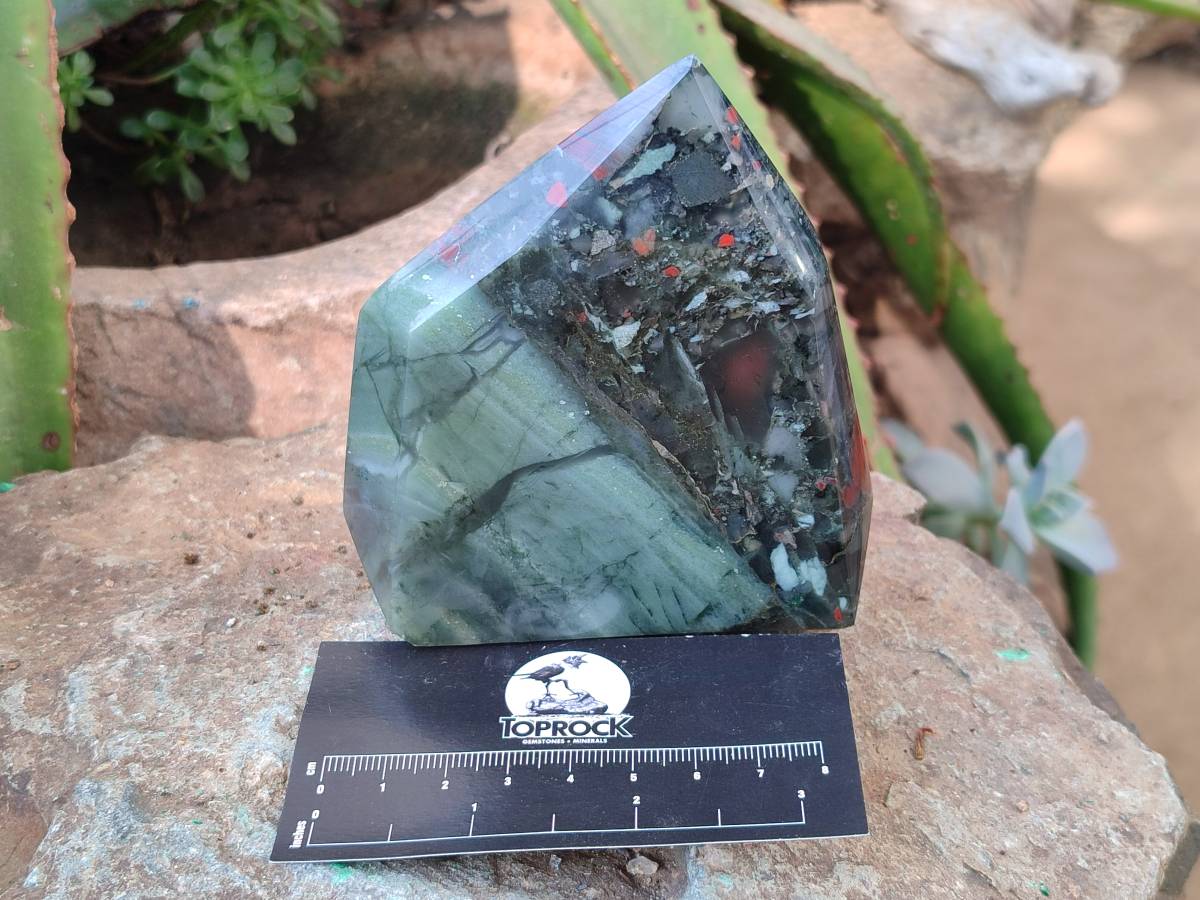 Polished Bloodstone Points x 3 From Swaziland - Toprock Gemstones and Minerals 