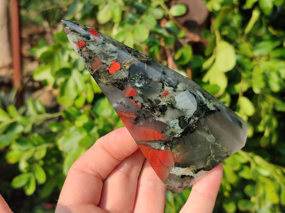 Polished Bloodstone Points x 3 From Swaziland - Toprock Gemstones and Minerals 
