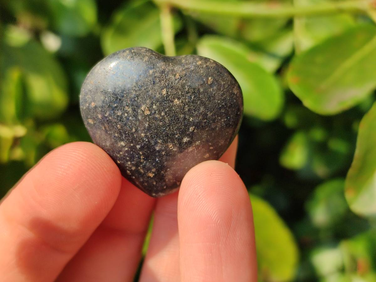 Polished Lazulite Hearts x 35 From Madagascar - Toprock Gemstones and Minerals 