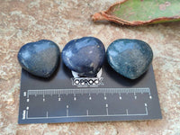 Polished Lazulite Hearts x 35 From Madagascar
