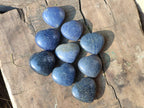 Polished Lazulite Hearts x 35 From Madagascar - Toprock Gemstones and Minerals 