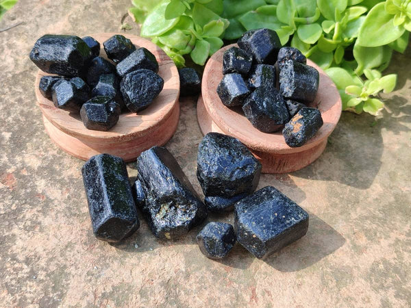 Natural Schorl Black Tourmaline Specimens x 154 from Zimbabwe
