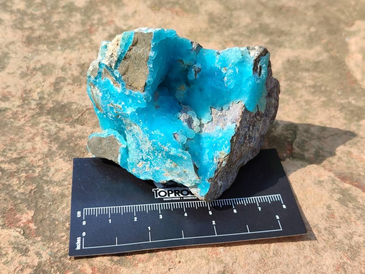 Natural Hemimorphite on Dolomite Specimens x 6 From Lupoto Mine, Congo - Toprock Gemstones and Minerals 