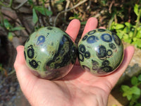 Polished Stromatolite Spheres x 4 From Katsepy, Madagascar