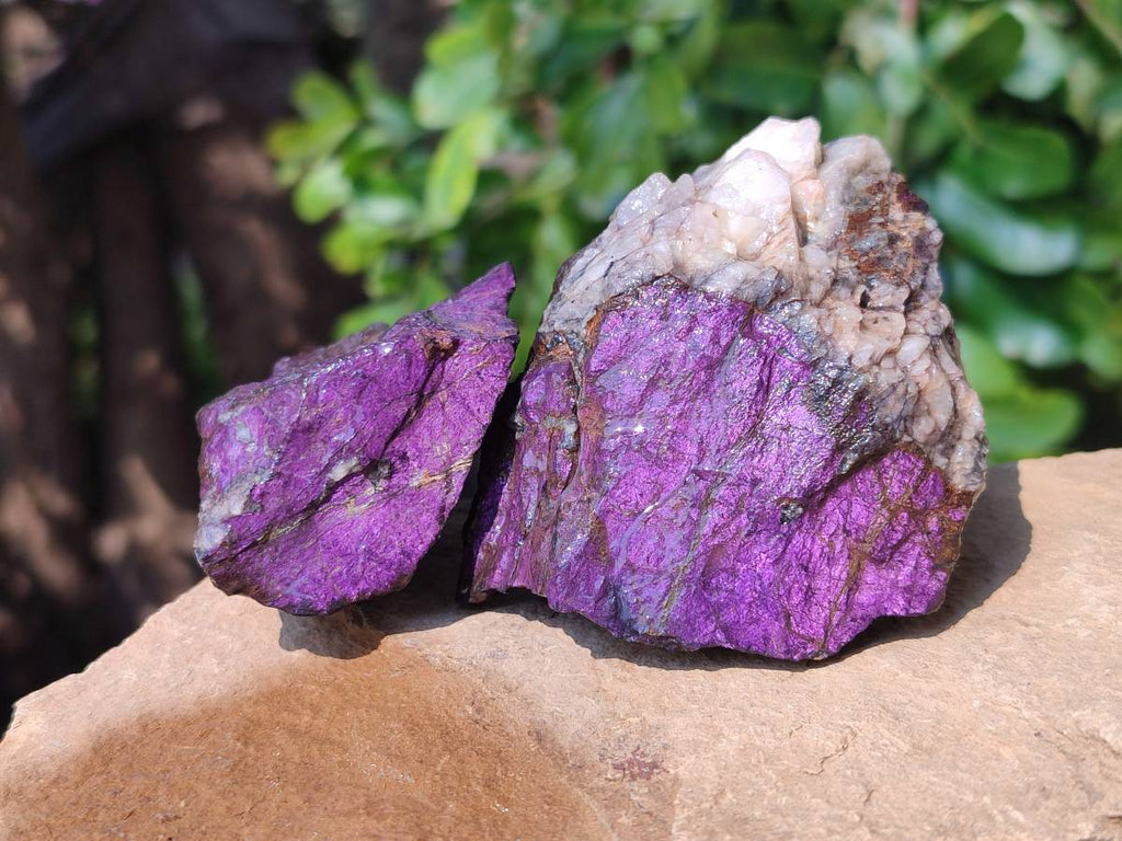 Natural Metallic Purpurite Specimens x 12 From Erongo, Namibia - Toprock Gemstones and Minerals 