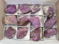 Natural Metallic Purpurite Specimens x 12 From Erongo, Namibia