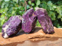 Natural Metallic Purpurite Specimens x 12 From Erongo, Namibia