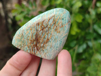 Polished Amazonite Standing Free Forms x 12 From Zimbabwe