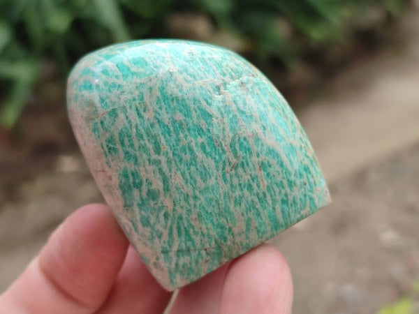 Polished Amazonite Standing Free Forms x 12 From Zimbabwe